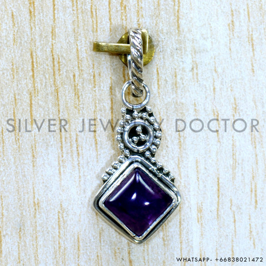 Amethyst 925 Sterling Silver Pendant (SJWP-1499) Amethyst 925 Sterling Silver Pendant (SJWP-1499)