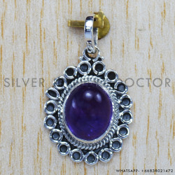 Amethyst 925 Sterling Silver Pendant (SJWP-150)