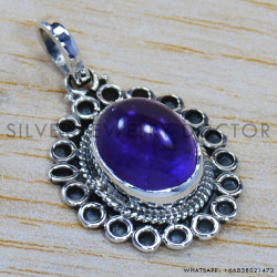 Amethyst 925 Sterling Silver Pendant (SJWP-150)