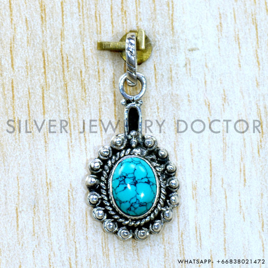 Turquoise 925 Sterling Silver Pendant (SJWP-1500) Turquoise 925 Sterling Silver Pendant (SJWP-1500)