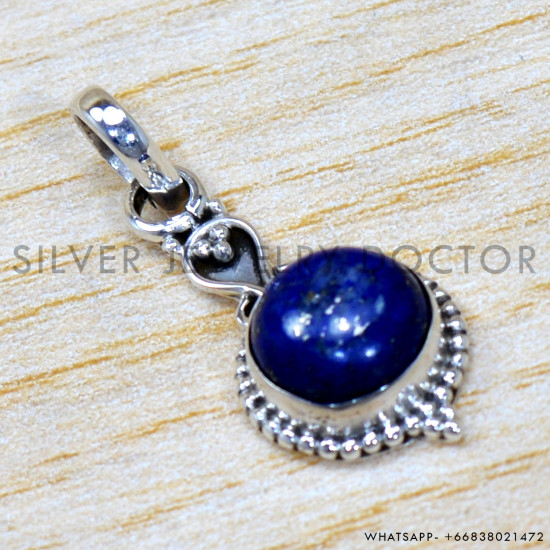 Lapis Lazuli 925 Sterling Silver Pendant (SJWP-1503) Lapis Lazuli 925 Sterling Silver Pendant (SJWP-1503)