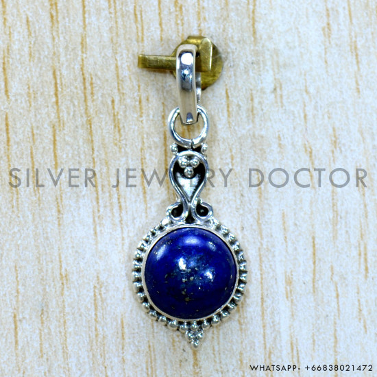 Lapis Lazuli 925 Sterling Silver Pendant (SJWP-1503) Lapis Lazuli 925 Sterling Silver Pendant (SJWP-1503)
