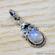 Rainbow Moonstone 925 Sterling Silver Pendant (SJWP-1504) Rainbow Moonstone 925 Sterling Silver Pendant (SJWP-1504)