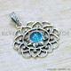 Blue Chalcedony 925 Sterling Silver Pendant (SJWP-1506) Blue Chalcedony 925 Sterling Silver Pendant (SJWP-1506)
