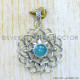 Blue Chalcedony 925 Sterling Silver Pendant (SJWP-1506) Blue Chalcedony 925 Sterling Silver Pendant (SJWP-1506)