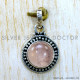 Rose Quartz 925 Sterling Silver Pendant (SJWP-1507)