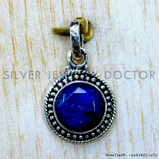 Sapphire 925 Sterling Silver Pendant (SJWP-1509) Sapphire 925 Sterling Silver Pendant (SJWP-1509)