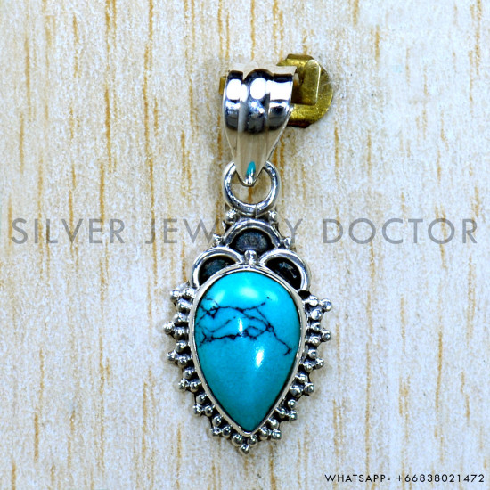 Turquoise 925 Sterling Silver Pendant (SJWP-1512) Turquoise 925 Sterling Silver Pendant (SJWP-1512)