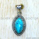 Turquoise 925 Sterling Silver Pendant (SJWP-1514) Turquoise 925 Sterling Silver Pendant (SJWP-1514)