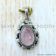 Rose Quartz 925 Sterling Silver Pendant (SJWP-1520) Rose Quartz 925 Sterling Silver Pendant (SJWP-1520)