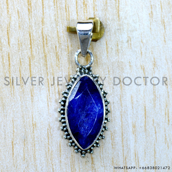 Sapphire 925 Sterling Silver Pendant (SJWP-1527) Sapphire 925 Sterling Silver Pendant (SJWP-1527)