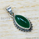 Green Onyx 925 Sterling Silver Pendant (SJWP-1528)