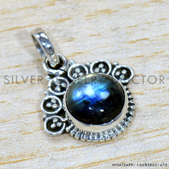 Labradorite 925 Sterling Silver Pendant (SJWP-1530) Labradorite 925 Sterling Silver Pendant (SJWP-1530)