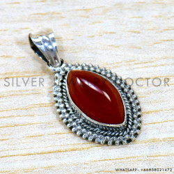 Carnelian 925 Sterling Silver Pendant (SJWP-1531)