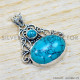 Turquoise 925 Sterling Silver Pendant (SJWP-1535) Turquoise 925 Sterling Silver Pendant (SJWP-1535)