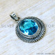 Blue Topaz 925 Sterling Silver Pendant (SJWP-1539) Blue Topaz 925 Sterling Silver Pendant (SJWP-1539)