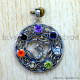 Multistone 925 Sterling Silver Pendant (SJWP-1553)