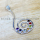 Multistone 925 Sterling Silver Pendant (SJWP-1555)