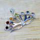 Multistone 925 Sterling Silver Pendant (SJWP-1558)