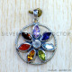 Multistone 925 Sterling Silver Pendant (SJWP-1563)
