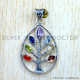 Multistone 925 Sterling Silver Pendant (SJWP-1564)