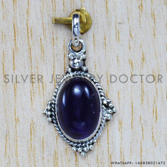 Amethyst 925 Sterling Silver Pendant (SJWP-157) Amethyst 925 Sterling Silver Pendant (SJWP-157)