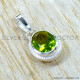 Peridot 925 Sterling Silver Pendant (SJWP-1574)