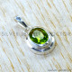 Peridot 925 Sterling Silver Pendant (SJWP-1577)