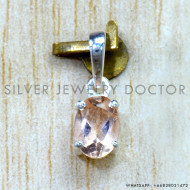 Morganite 925 Sterling Silver Pendant (SJWP-1579) Morganite 925 Sterling Silver Pendant (SJWP-1579)