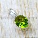 Peridot 925 Sterling Silver Pendant (SJWP-1583)