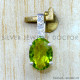 Peridot And Crystal 925 Sterling Silver Pendant (SJWP-1584)