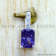 Amethyst And Crystal 925 Sterling Silver Pendant (SJWP-1586)