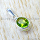 Peridot 925 Sterling Silver Pendant (SJWP-1587)