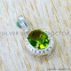 Peridot 925 Sterling Silver Pendant (SJWP-1588)