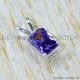 Amethyst 925 Sterling Silver Pendant (SJWP-1591)