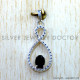 Black Onyx 925 Sterling Silver Pendant (SJWP-1593)