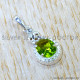 Peridot 925 Sterling Silver Pendant (SJWP-1594)