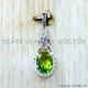 Peridot 925 Sterling Silver Pendant (SJWP-1594)