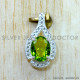 Peridot 925 Sterling Silver Pendant (SJWP-1597)