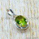 Peridot 925 Sterling Silver Pendant (SJWP-1598)