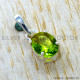 Peridot 925 Sterling Silver Pendant (SJWP-1600)