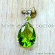 Peridot 925 Sterling Silver Pendant (SJWP-1603)
