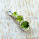Peridot 925 Sterling Silver Pendant (SJWP-1604)