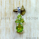 Peridot 925 Sterling Silver Pendant (SJWP-1606)