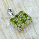 Peridot 925 Sterling Silver Pendant (SJWP-1608)