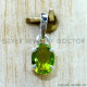 Peridot 925 Sterling Silver Pendant (SJWP-1612)