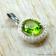 Peridot 925 Sterling Silver Pendant (SJWP-1616)
