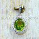Peridot 925 Sterling Silver Pendant (SJWP-1616)
