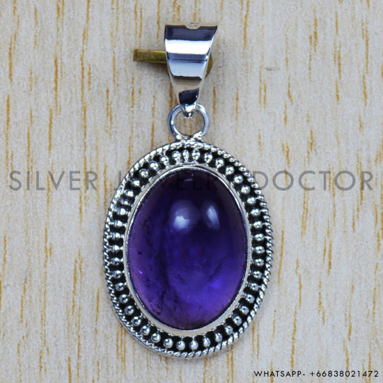 Amethyst 925 Sterling Silver Pendant (SJWP-167) Amethyst 925 Sterling Silver Pendant (SJWP-167)