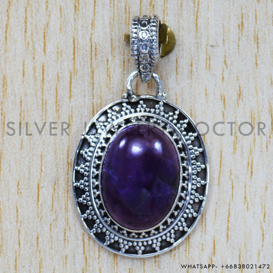 Amethyst 925 Sterling Silver Pendant (SJWP-174) Amethyst 925 Sterling Silver Pendant (SJWP-174)
